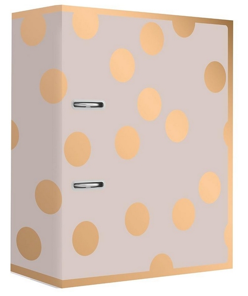 Segregator A4/75 dźwignia met. Satin Gold Dots Interdruk